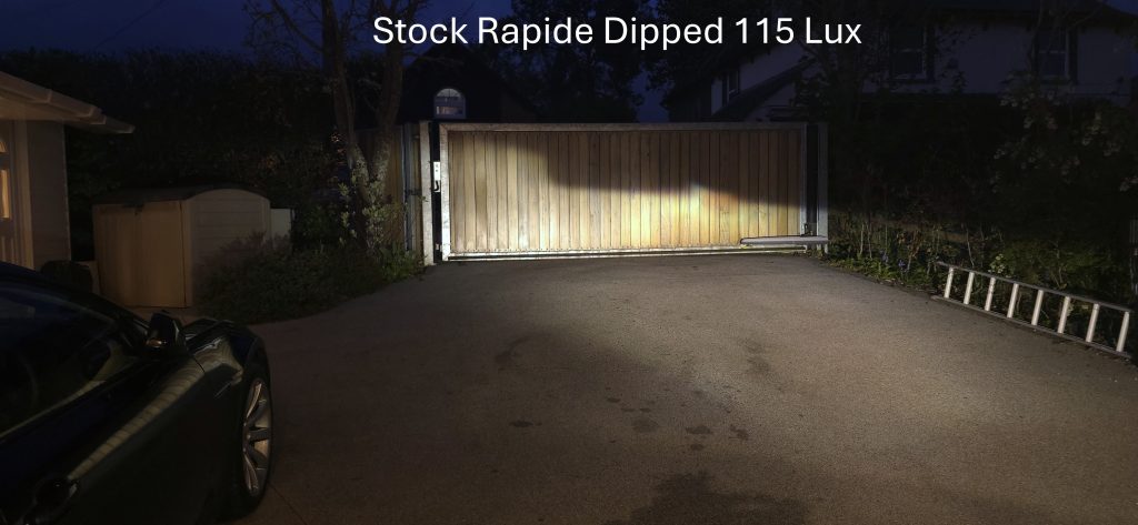 AM Rapide stock headlight output